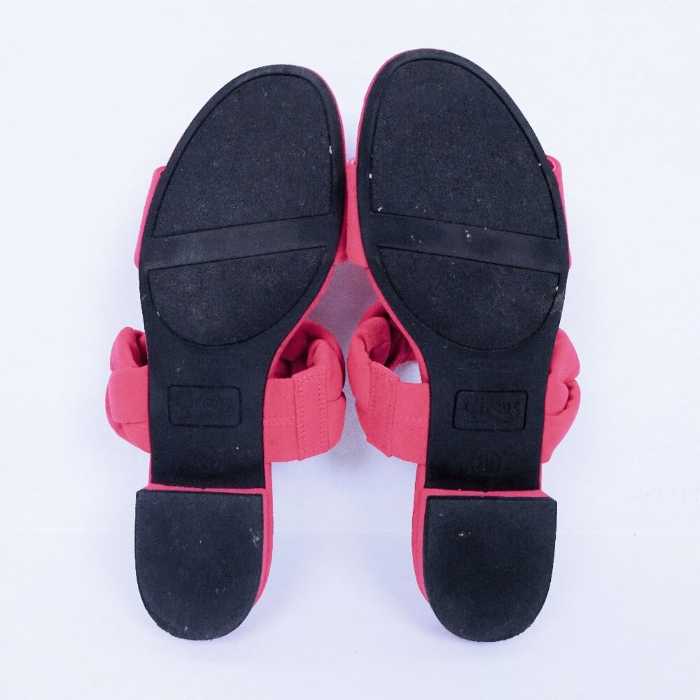 Sam Edelman Braided Magenta Pink Flat Sandals Slide Shoes 8.5 Faux Suede Comfort - Picture 8 of 8